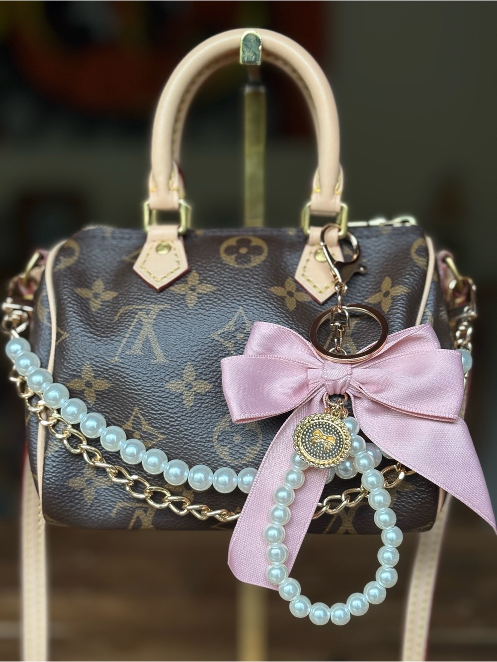 Louis Vuitton Mini Speedy Monogram Canvas Brown with Natural Vachetta Handles